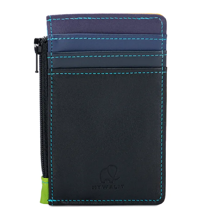 Women Mywalit Coin Purses|Credit Card Holders|Credit Card Holder with Coin Purse Black Pace