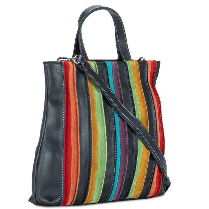 Women Mywalit Shoppers & Tote Bags|Multiways Bags|Laguna Large Leather and Suede Shopper Black