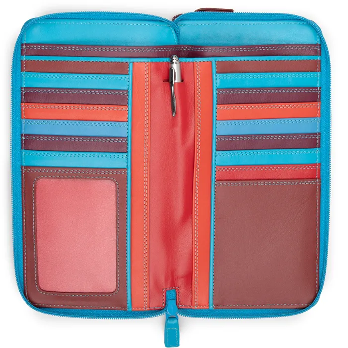 Women Mywalit Zip Around Wallets|Rfid Protected|Large Double Zip Wallet Pompeii