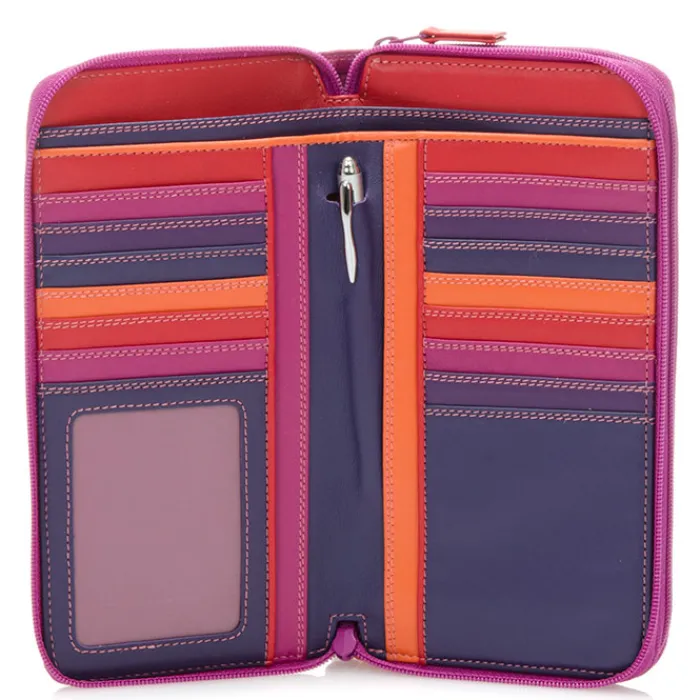 Women Mywalit Zip Around Wallets|Women Wallets|Large Double Zip Wallet Sangria Multi