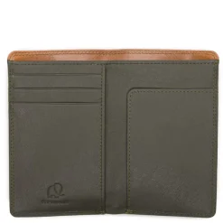 Mywalit Men Wallets|Men's Bi-colour Mini Bi-Fold Wallet Tan-Olive