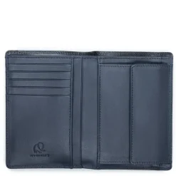 Mywalit Men Wallets|Men's Bi-colour Vertical Bi-Fold Wallet Black-Blue