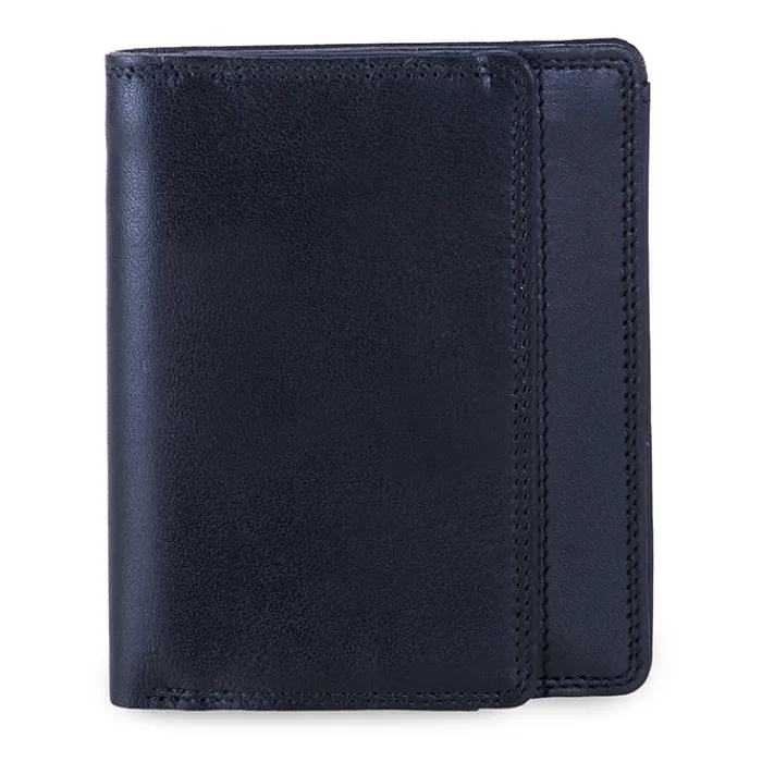 Mywalit Rfid Protected|Men Wallets|Men's Wallet w/Coin Tray Black-Blue
