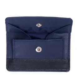 Mywalit Rfid Protected|Men Wallets|Men's Wallet w/Coin Tray Black-Blue