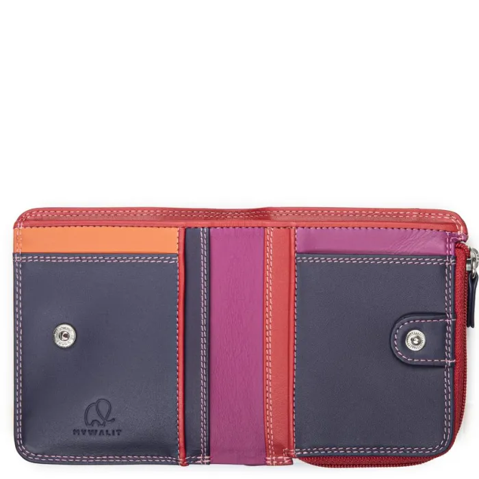 Women Mywalit Women Wallets|Mini BiFold Zip Wallet Sangria Multi
