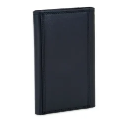 Mywalit Rfid Protected|Men Wallets|RFID Men's Tri-fold Wallet with Zip Nappa Black