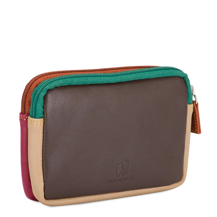 Women Mywalit Pouches|Coin Purses|Small Leather Double Zip Purse Bosco