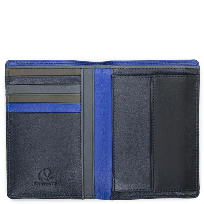 Mywalit Men Wallets|Vertical BiFold Wallet with Coin Pocket Midnight