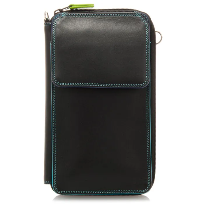 Women Mywalit Travel Organisers|Zip Around Wallets|Zip Round Multi Purse with Shoulder Strap Black Pace