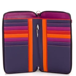 Women Mywalit Travel Organisers|Zip Around Wallets|Zip Round Multi Purse with Shoulder Strap Sangria Multi