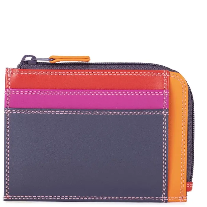Women Mywalit Coin Purses|Credit Card Holders|Zipped Coin Purse with C/C Holder Sangria Multi